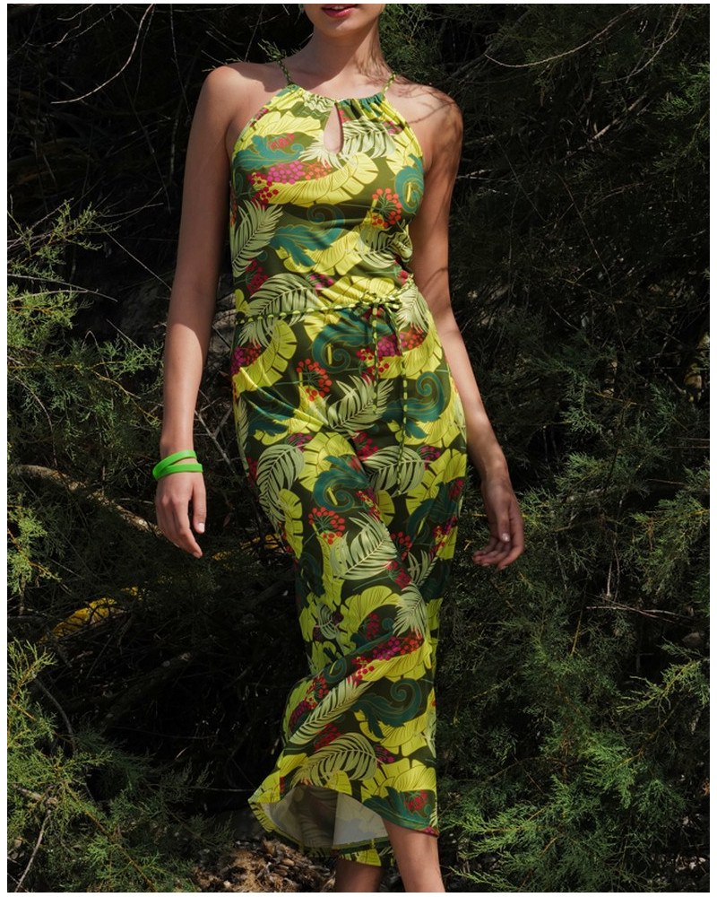Long beach dress Antigel La Vénus Nature (Vert Tropic)