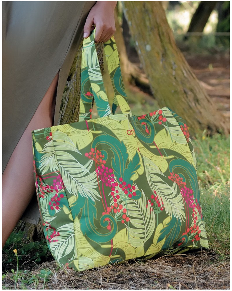 Beach bag Antigel La Vénus Nature (Vert Tropic)