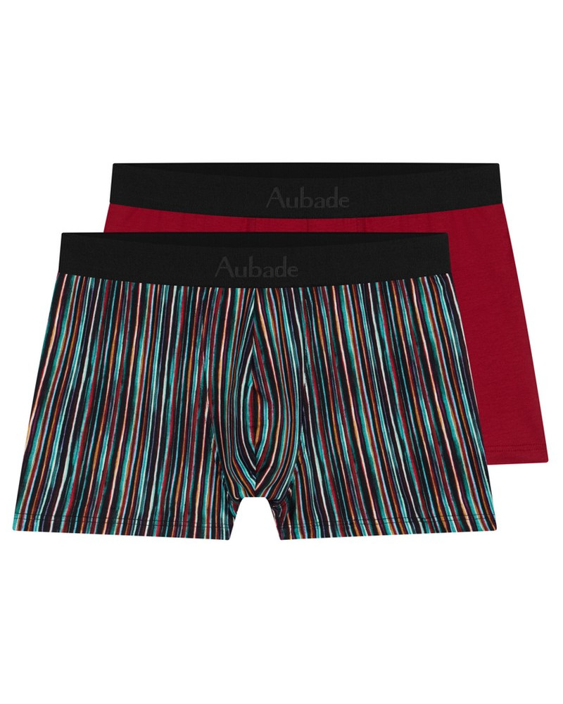 Paquete de 2 boxers Aubade Men (Colorful/Bordeaux)