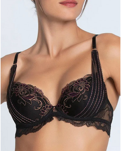 Padded seduction bra Lise Charmel Charme Secret (Charme noir)