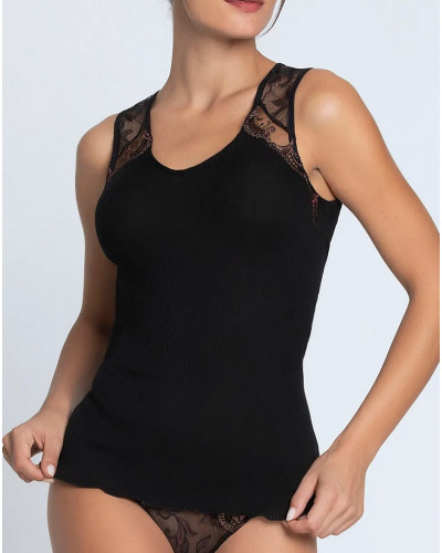 Camiseta sin mangas lana y seda Lise Charmel Charme Secret (Charme noir)