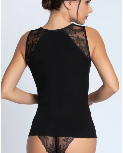 Camiseta sin mangas lana y seda Lise Charmel Charme Secret (Charme noir)