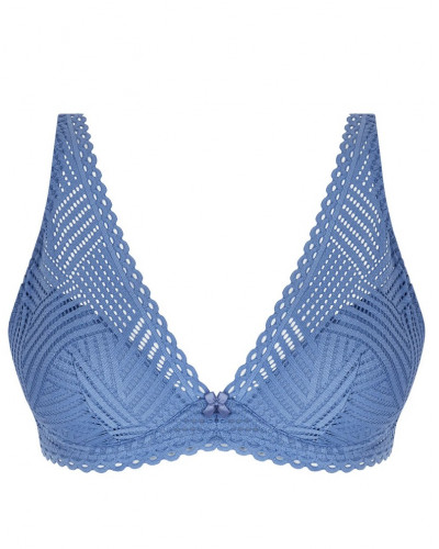 Soutien-gorge plunge demi mousse Antigel Tressage Graphic (Tressage Denim)