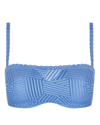 Strapless padded bra Antigel Tressage Graphic (Tressage Denim)