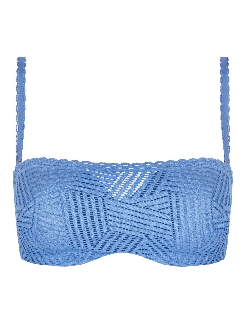 Strapless padded bra Antigel Tressage Graphic (Tressage Denim)