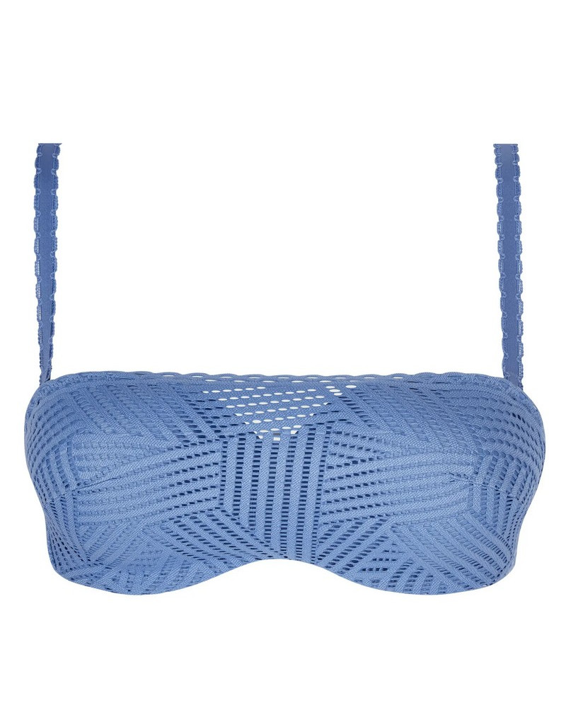 Strapless padded bra Antigel Tressage Graphic (Tressage Denim)
