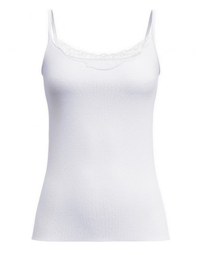 Top à fines bretelles 100% coton Calida Cotton Desire (Blanc)