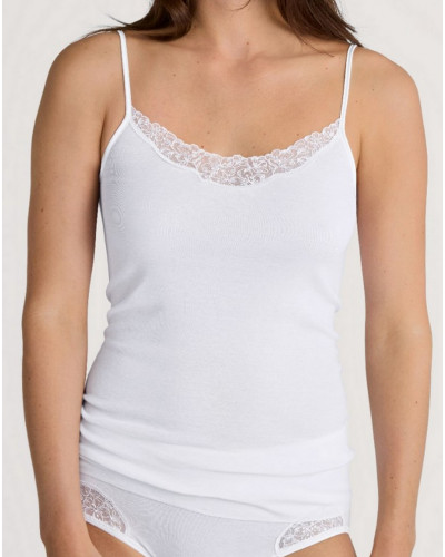 Thin straps top Calida Cotton Desire 100% cotton (White)