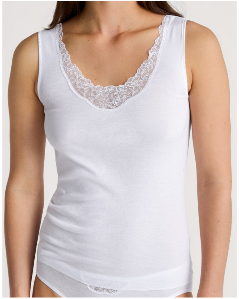 Camisetas tirantes Calida Cotton Desire 100% algodón (Blanco)