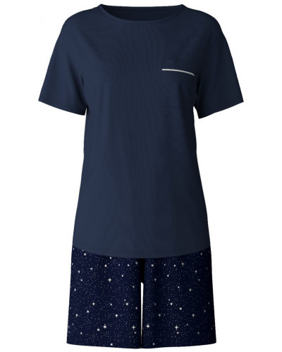 Pijama short Calida Sweet Dreams 100% algodón (Peacoat Blue)