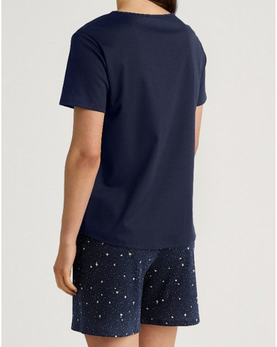 Pijama short Calida Sweet Dreams 100% algodón (Peacoat Blue)