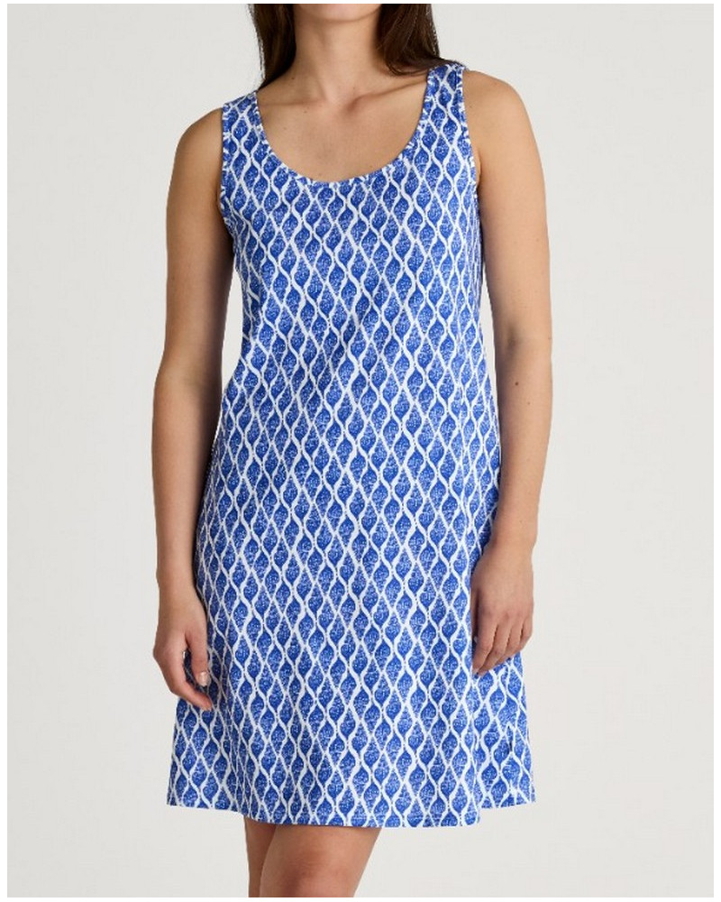 Chemise de nuit Calida Shell Nights 100% coton (Dazzling Blue)