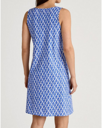 Chemise de nuit Calida Shell Nights 100% coton (Dazzling Blue)