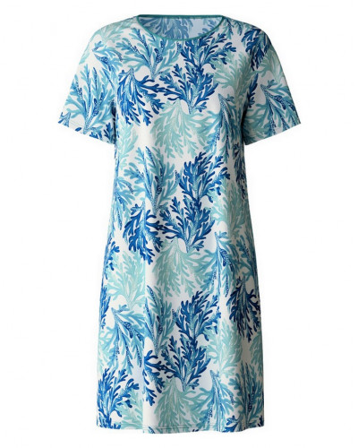 Chemise de nuit Calida Coastal Dreams 100% coton (Ice Green)