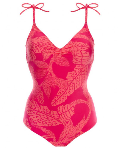 Maillot de bain une pièce coque sans armature Simone Pérèle Melia (Imprimé Bright Rose)