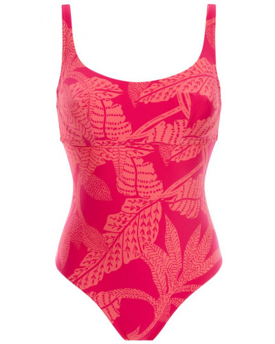 Traje de baño de una pieza con aros Simone Pérèle Melia (Imprimé Bright Rose)