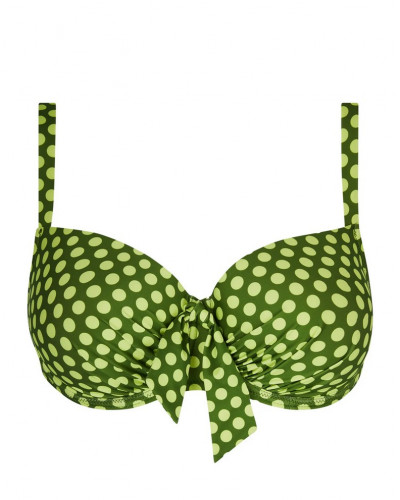 Deep-cup swim bra Antigel La Pétillante (Bulles Green)
