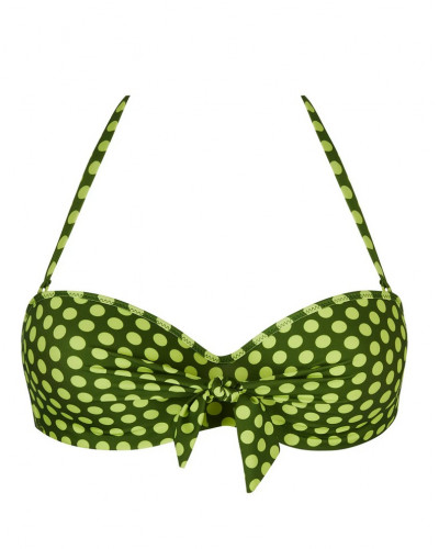 Soutien-gorge de bain bandeau coque Antigel La Pétillante (Bulles Green)