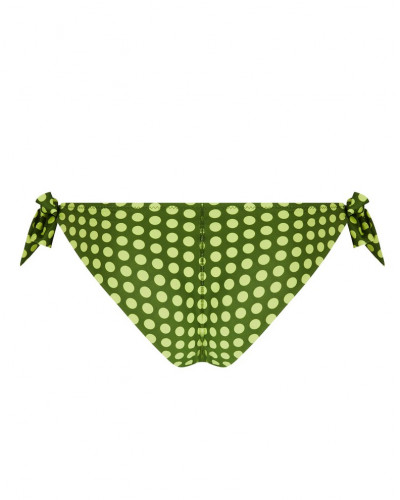 Tanga de bain à noeuds Antigel La Pétillante (Bulles Green)