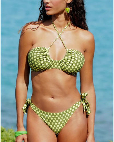 Bath tanga with ropes Antigel La Pétillante (Bulles Green)