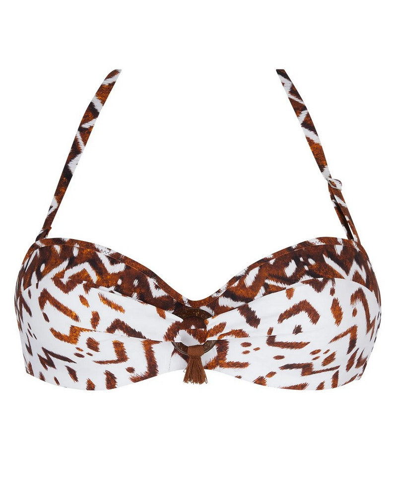 Padded strapless bath bra Antigel La Chamane (Ethno Blanc)