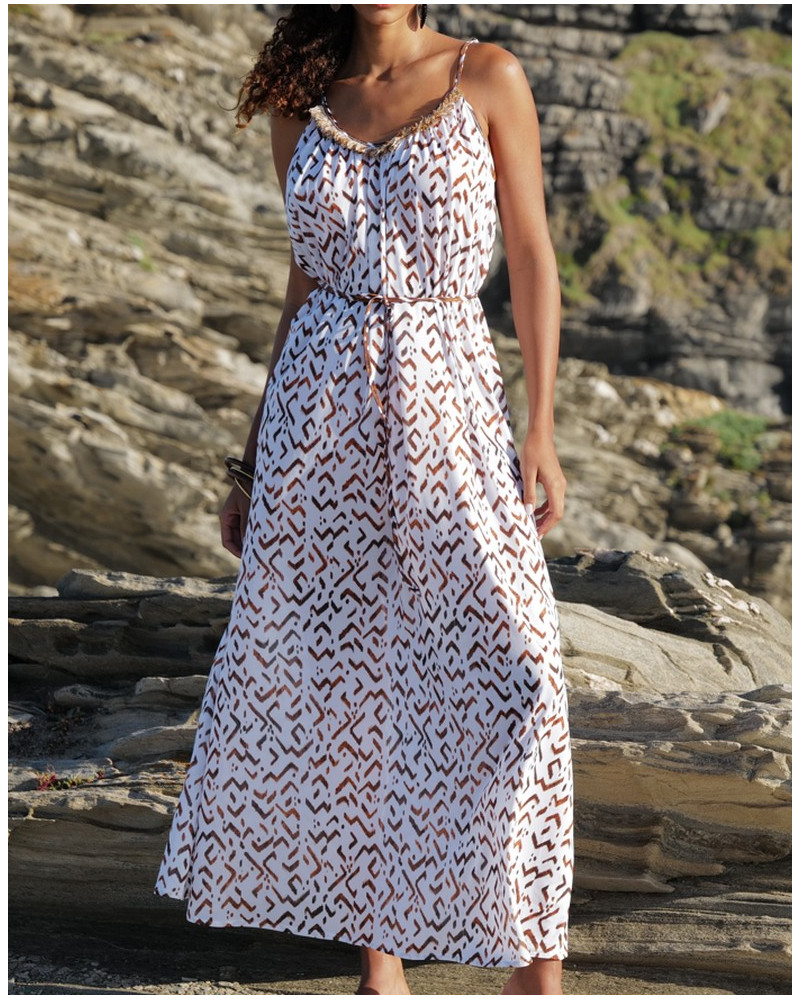 Vestido largo Antigel La Chamane (Ethno Blanc)