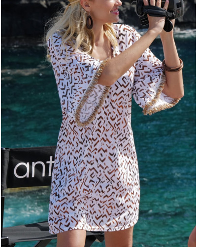 Beach tunic Antigel La Chamane (Ethno Blanc)