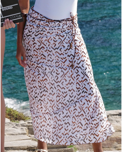 Long beach pareo Antigel La Chamane (Ethno Blanc)