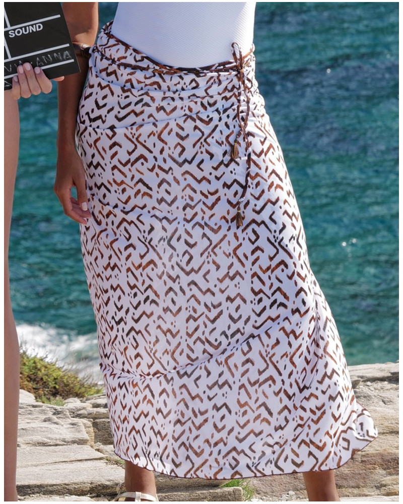 Long beach pareo Antigel La Chamane (Ethno Blanc)