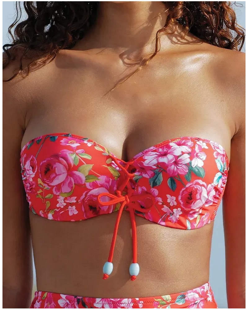 Padded strapless bath bra Antigel La Chérie Forever (Rouge Chérie)