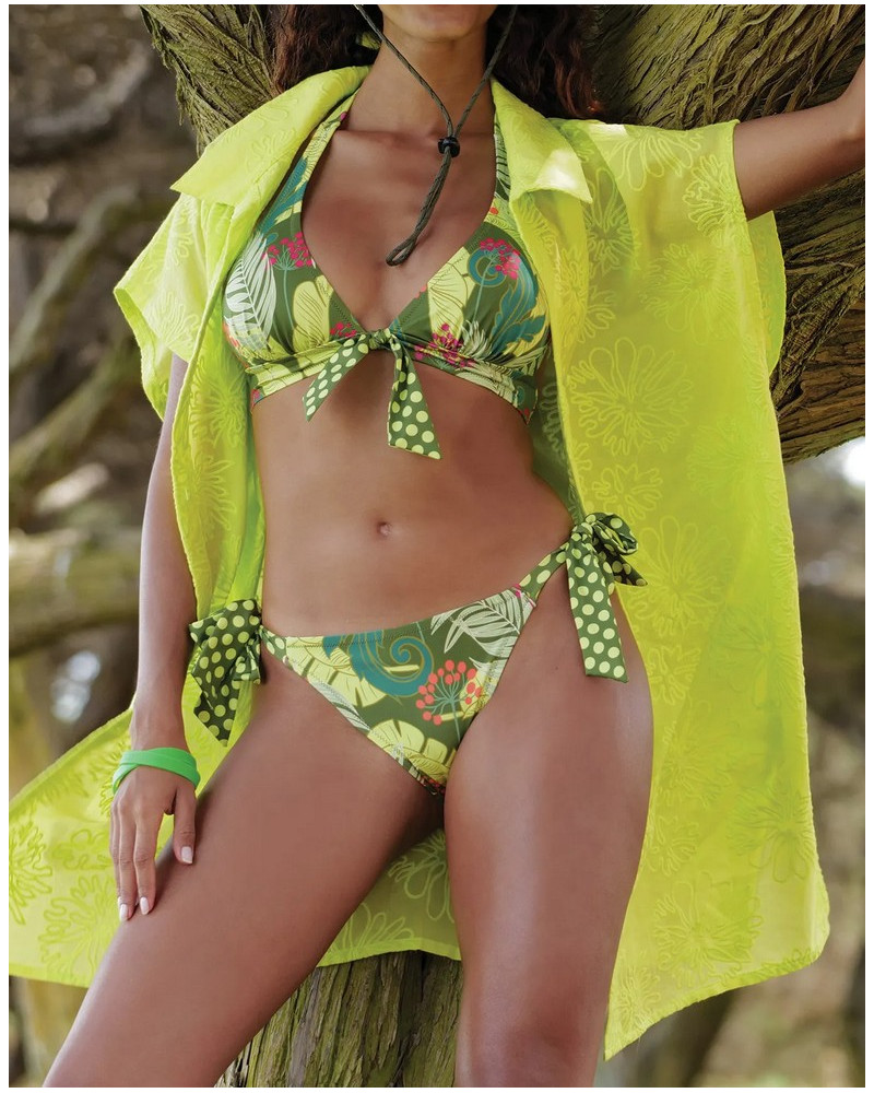 Chemise de plage 100% Coton Antigel La Bohème (Vert Pistache)