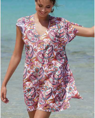Beach tunic Antigel La Bayadère (Blanc Flashy)