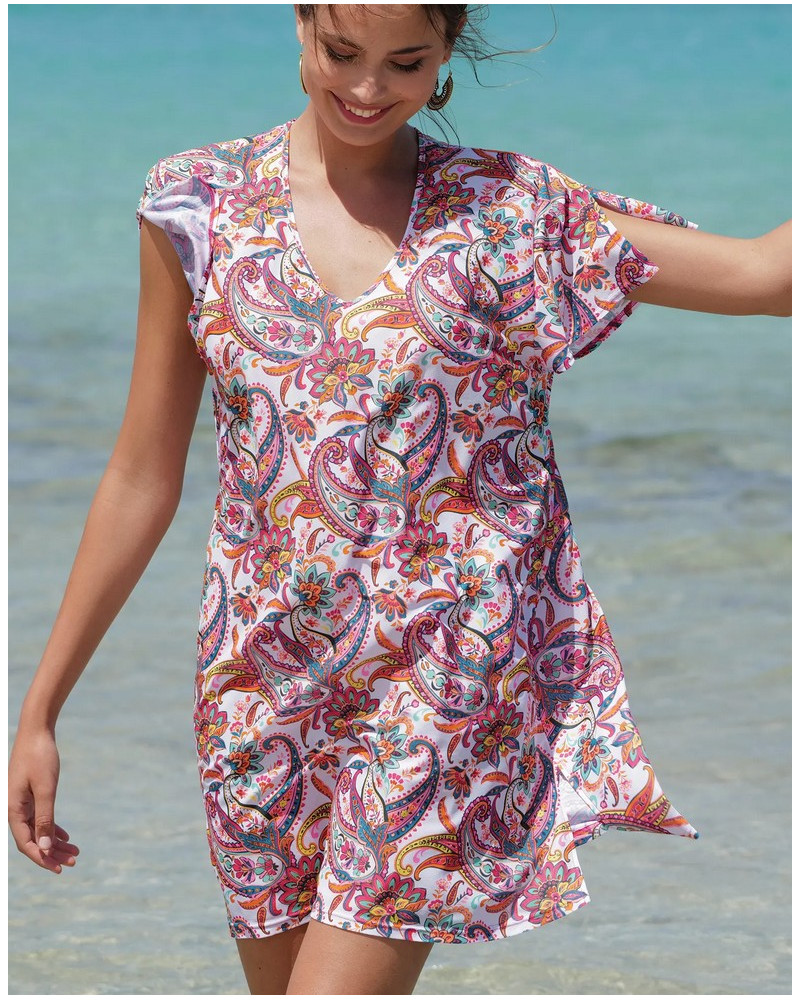 Beach tunic Antigel La Bayadère (Blanc Flashy)