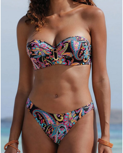 Padded strapless bath bra Antigel La Bayadère (Noir Flashy)