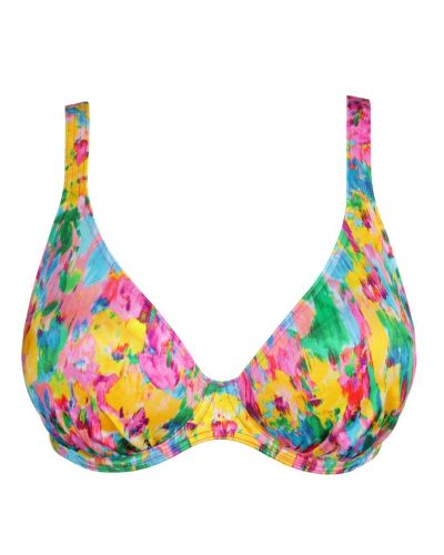 Sujetador de baño performado plunge Prima Donna Swim Ubud (Sun Glow)