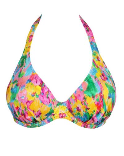 Sujetador de baño performado plunge Prima Donna Swim Ubud (Sun Glow)