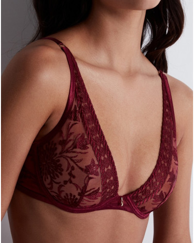 Triangle plunge bra Aubade Magnetic Spell (Crimson Red)