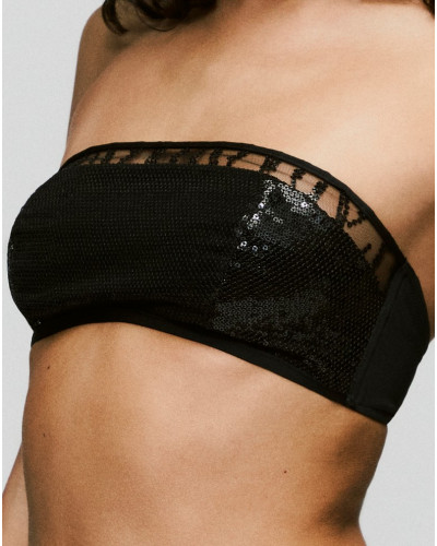 Soutien-gorge bandeau Sarda Milhon (Noir)