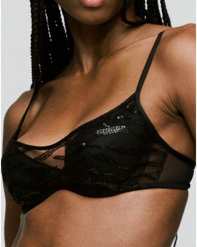 Sujetador push-up Sarda Milhon (Negro)