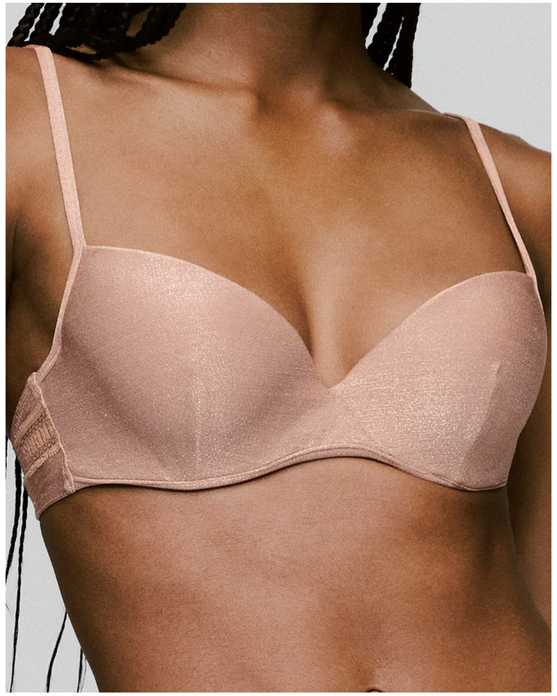 Padded plunge bra Sarda Carreras (Warm Tan)