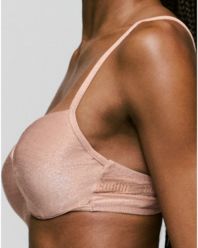 Padded plunge bra Sarda Carreras (Warm Tan)