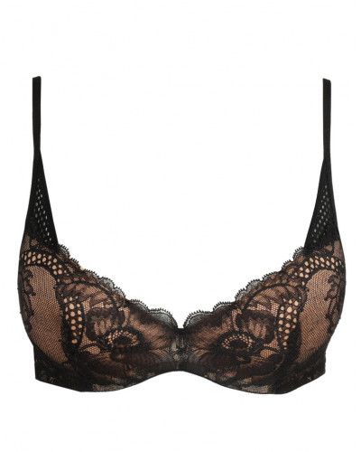 Padded plunge bra Sarda Lisa (Black)