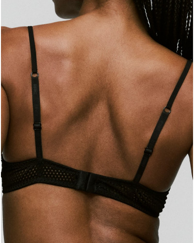 Padded plunge bra Sarda Lisa (Black)