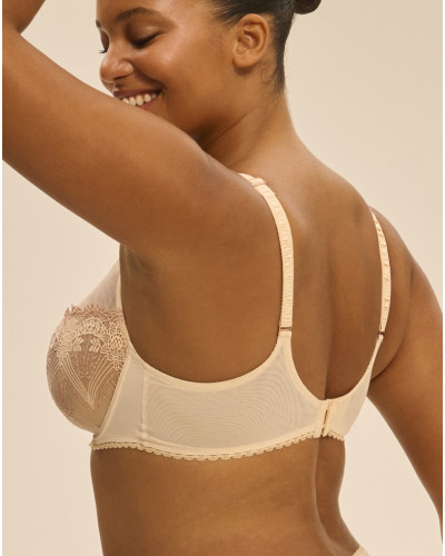 Underwired plunge bra Simone Pérèle Allure (Beige Chic)