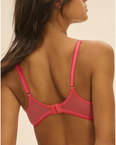 Underwired plunge bra Simone Pérèle Allure (Rouge Coralia)