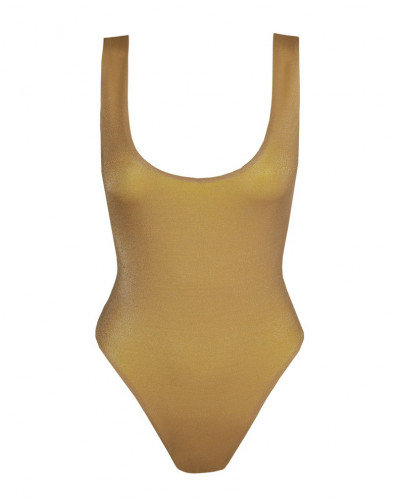 Traje de baño de una pieza reversible Sarda Denes (Neon Gold)