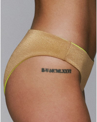 Reversible brazilian swim briefs Sarda Denes (Neon Gold)