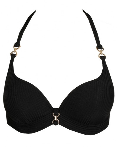 Sujetador de baño preformado en forma de corazón Marie Jo Bain Emly (Negro)