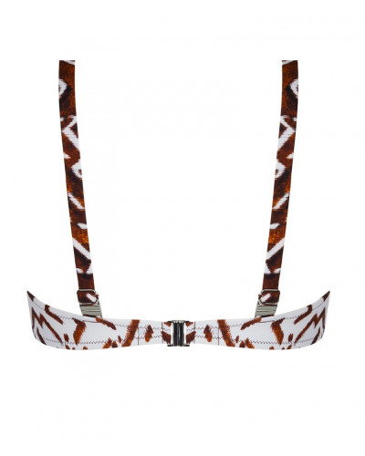 Underwired triangle deep-cup bath bra Antigel La Chamane (Ethno Blanc)