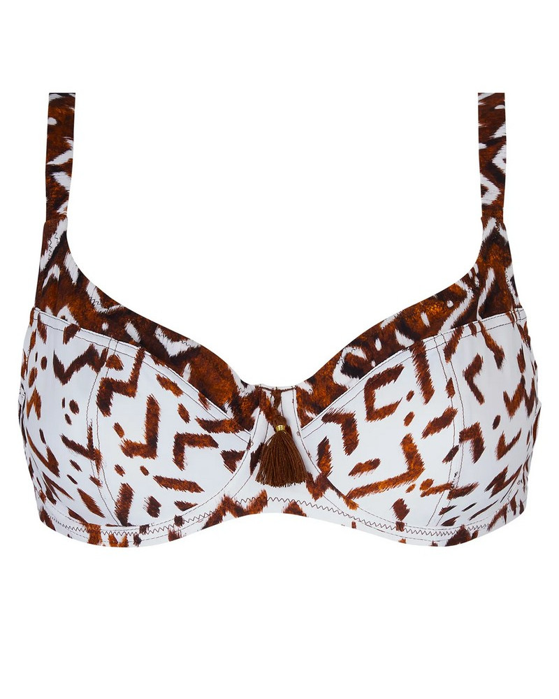 Bath deep-cup demi-Bra Antigel La Chamane (Ethno Blanc)